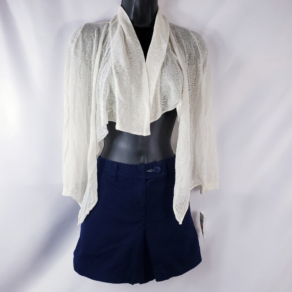 Maison Jules Womens Open Shawl-Collar Cardigan Swe